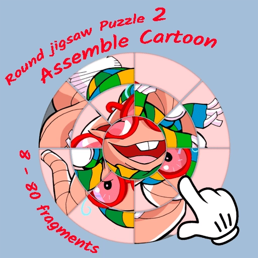 Round jigsaw Puzzle 2 - Assemble Cartoon