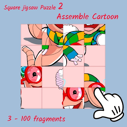 Square jigsaw Puzzle 2 - Assemble Cartoon